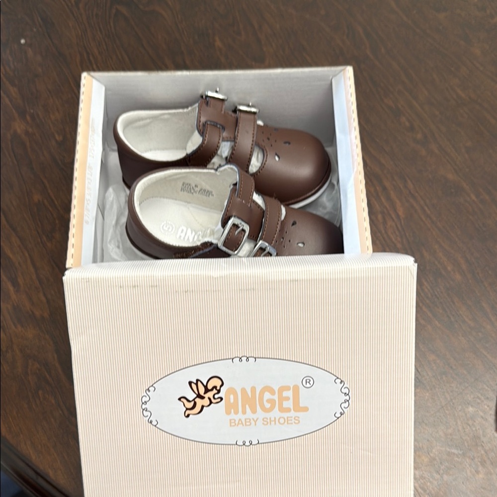 L'Amour (Angel Baby) Brown Dress Shoes with Double Buckle - Picture 5 of 5